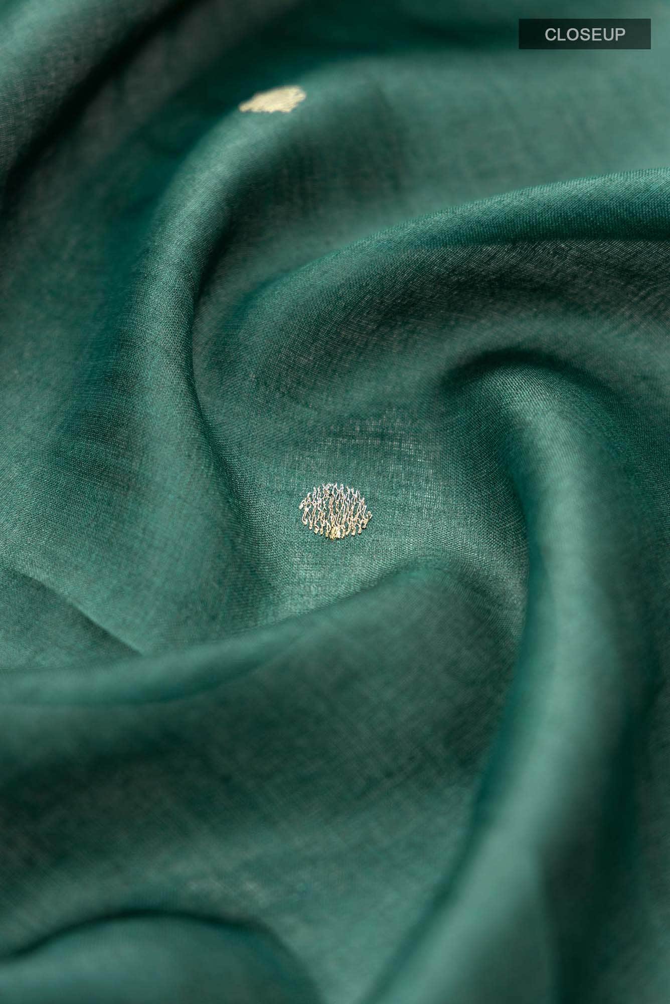 Green Bhagalpuri Tussar Silk Saree