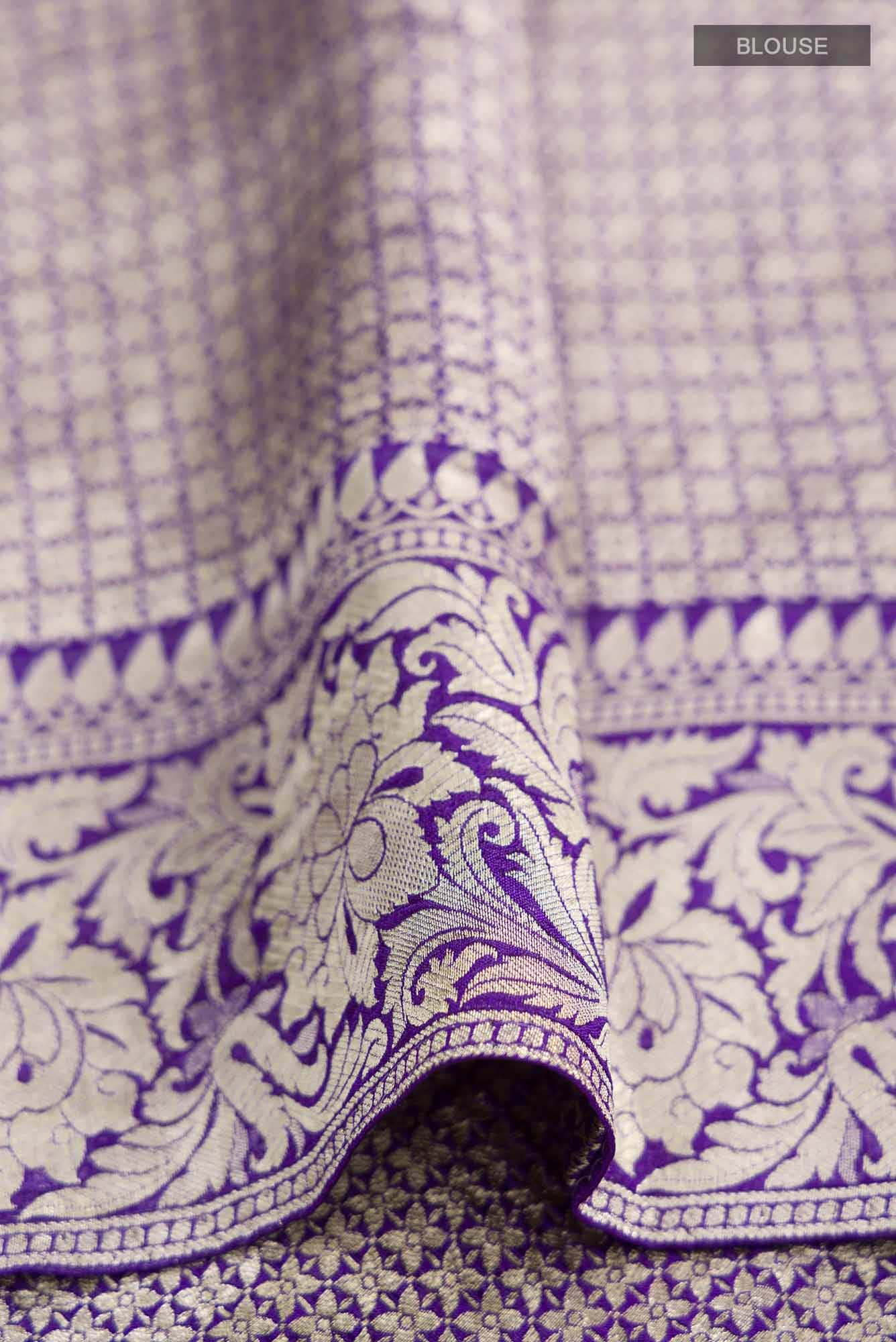 Violet Bhagalpuri Tussar Silk Saree