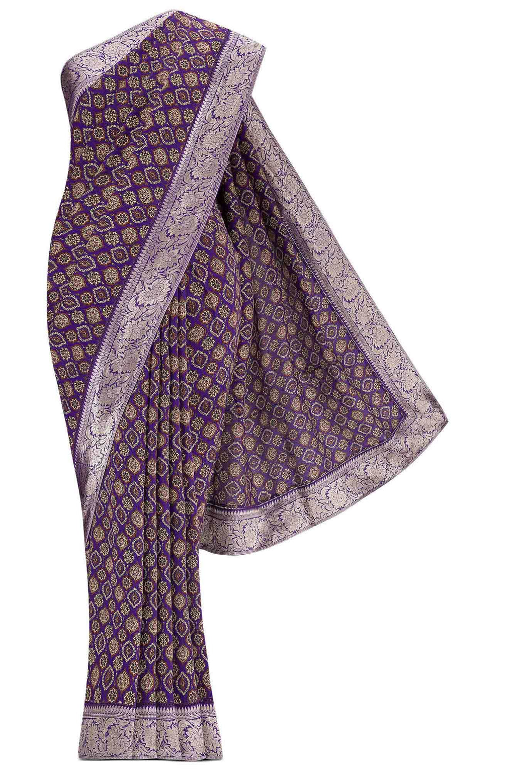 Violet Bhagalpuri Tussar Silk Saree