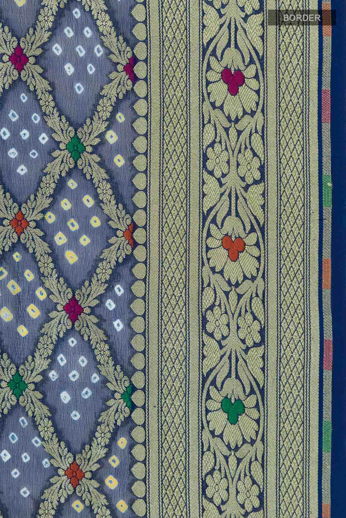 Blue Banarasi Georgette Saree