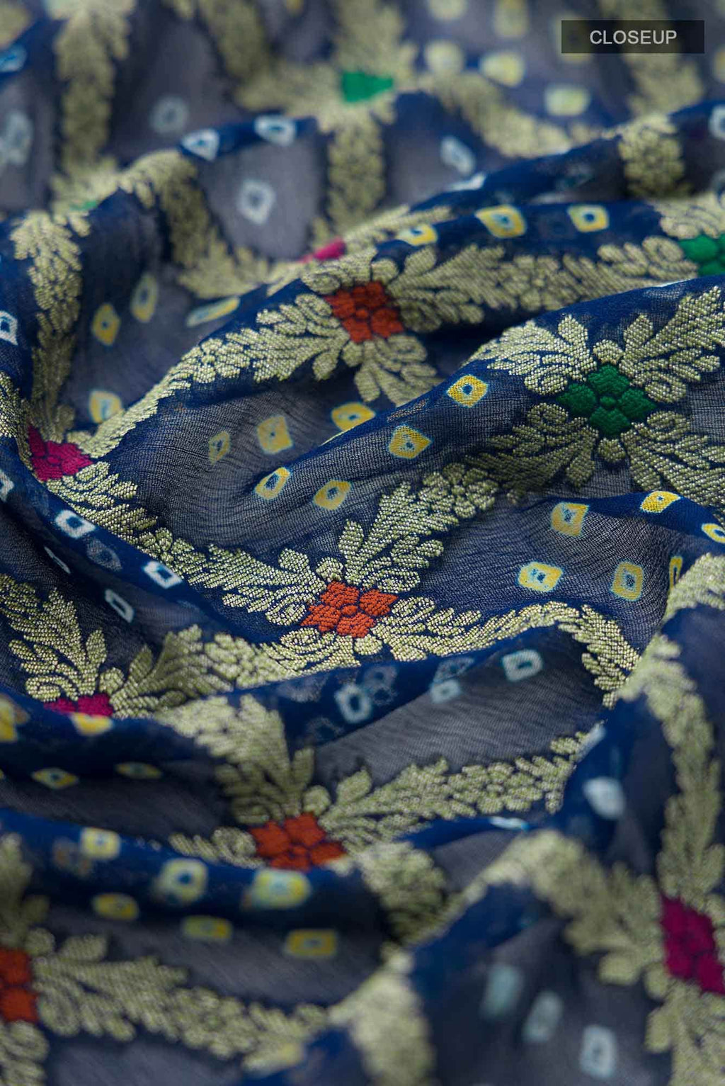 Blue Banarasi Georgette Saree