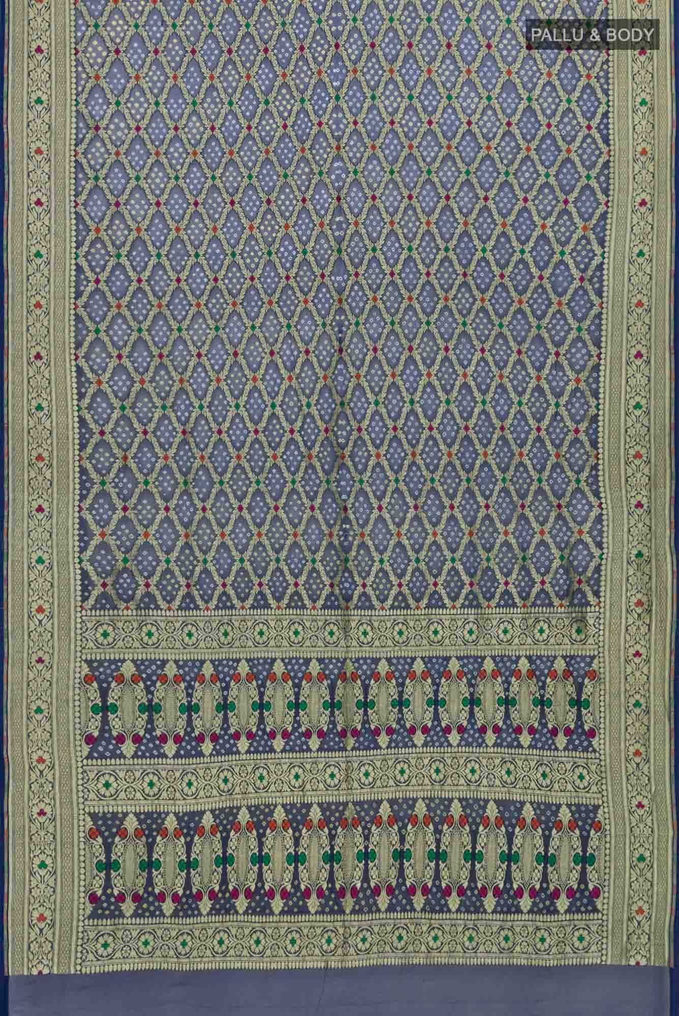 Blue Banarasi Georgette Saree