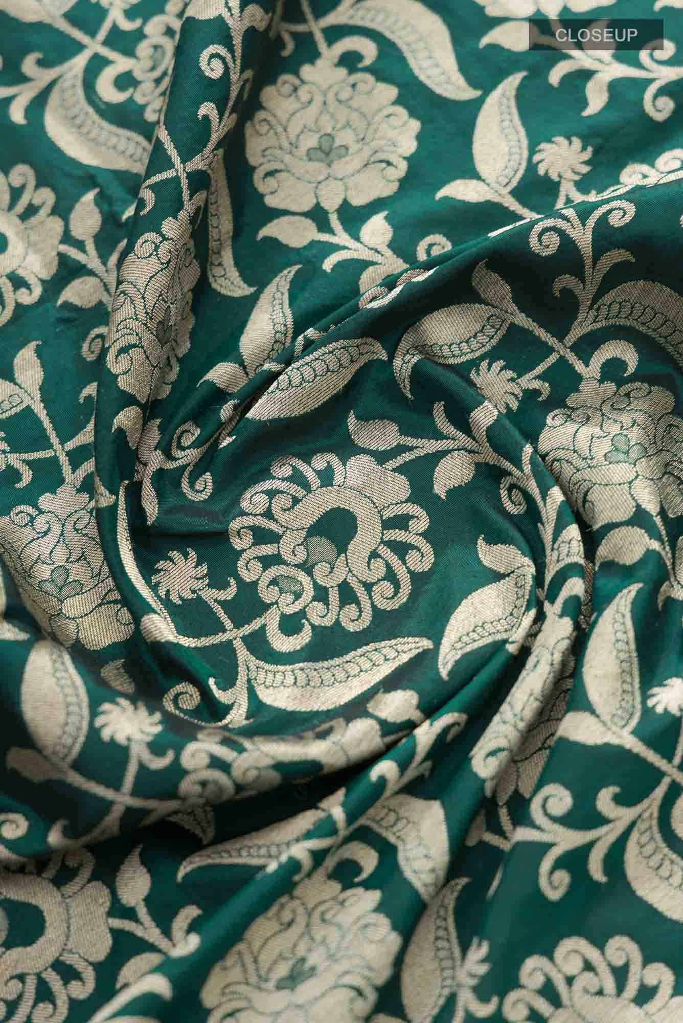 Green Banarasi Silk Saree