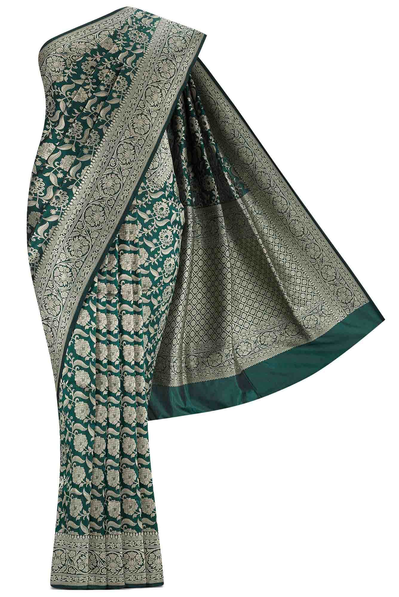 Green Banarasi Silk Saree