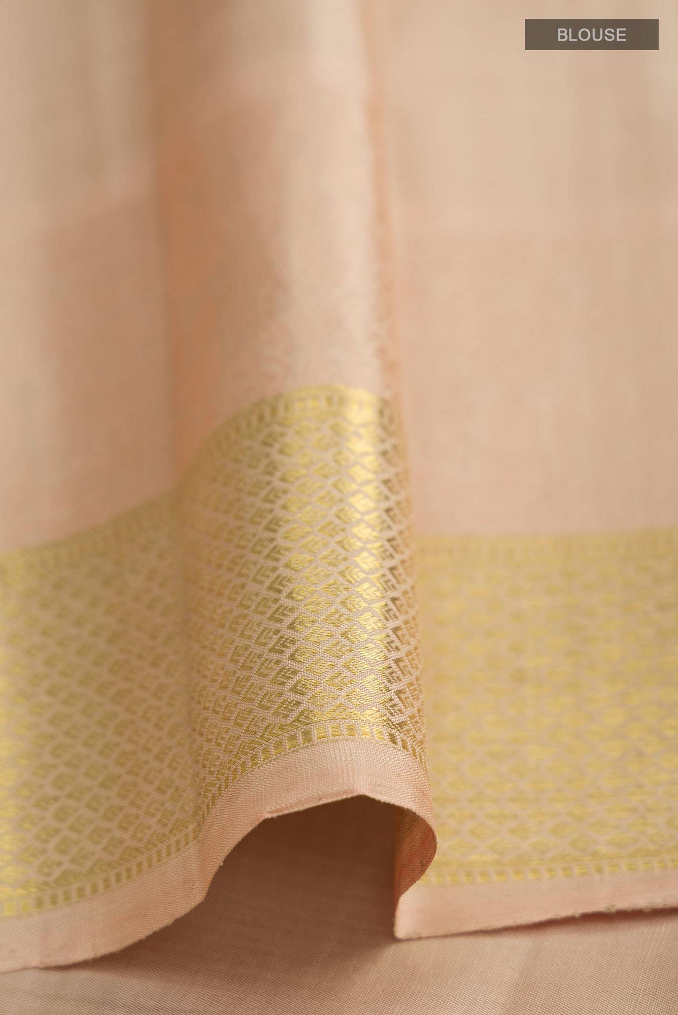 Beige Kanchipuram Silk Saree