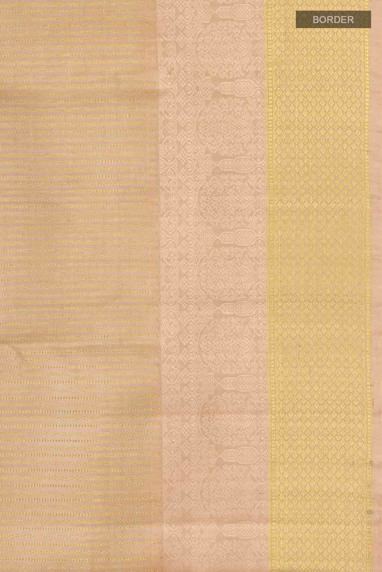 Beige Kanchipuram Silk Saree