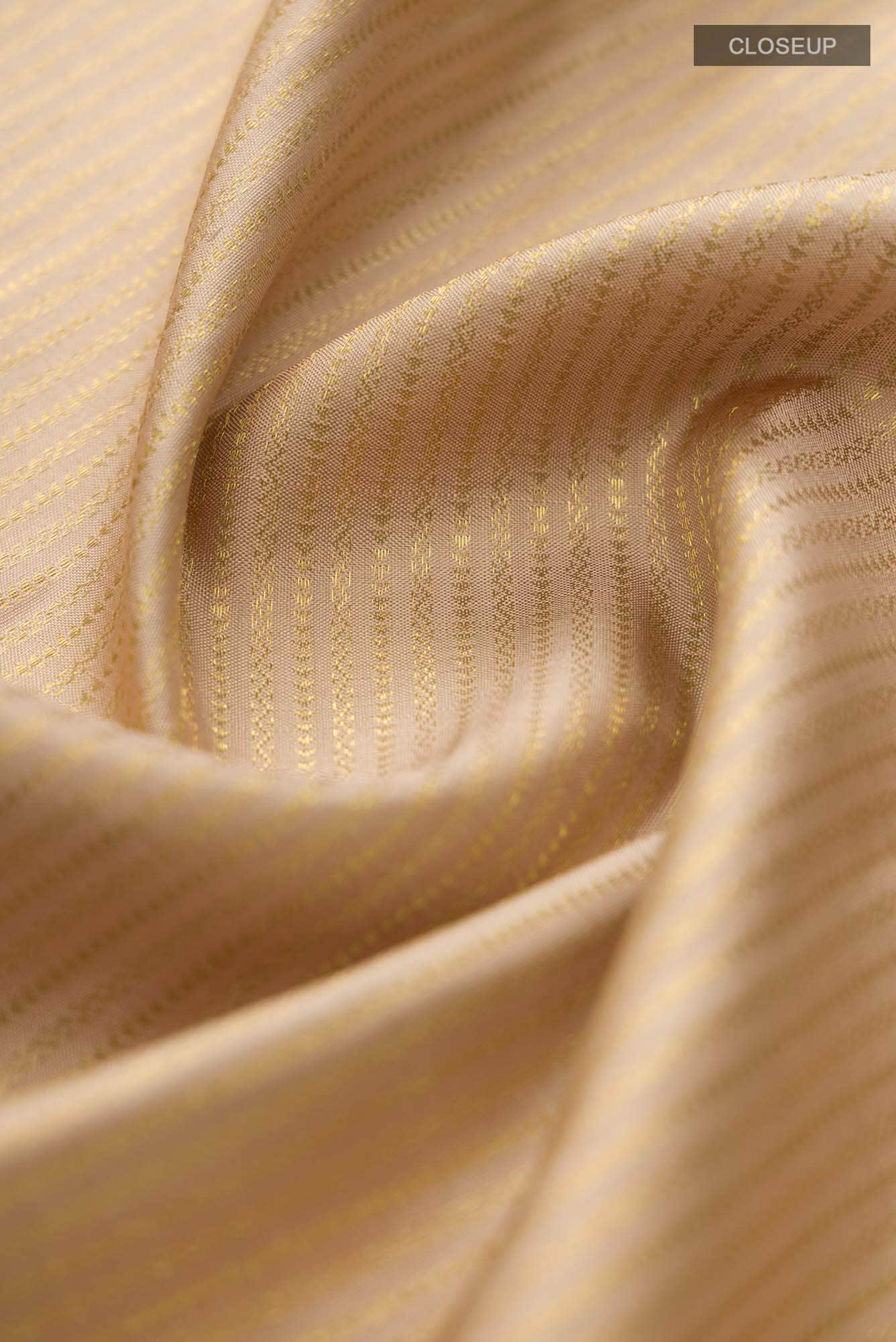 Beige Kanchipuram Silk Saree