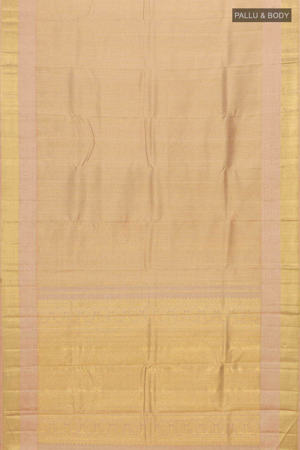 Beige Kanchipuram Silk Saree