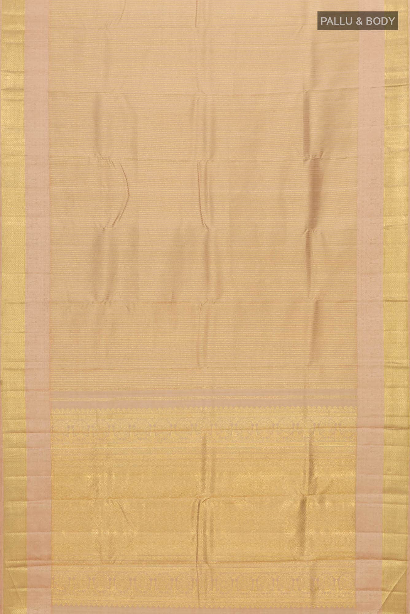 Beige Kanchipuram Silk Saree