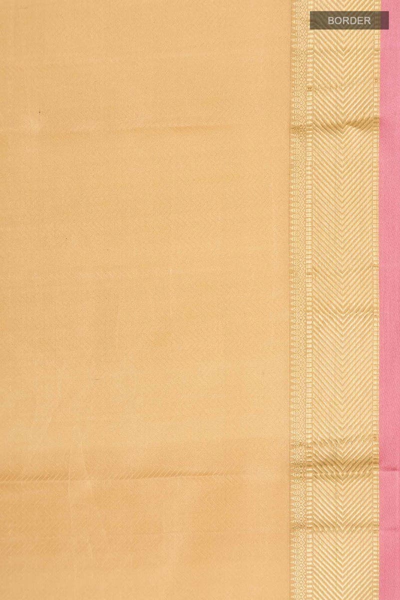 Beige Kanchipuram Silk Saree