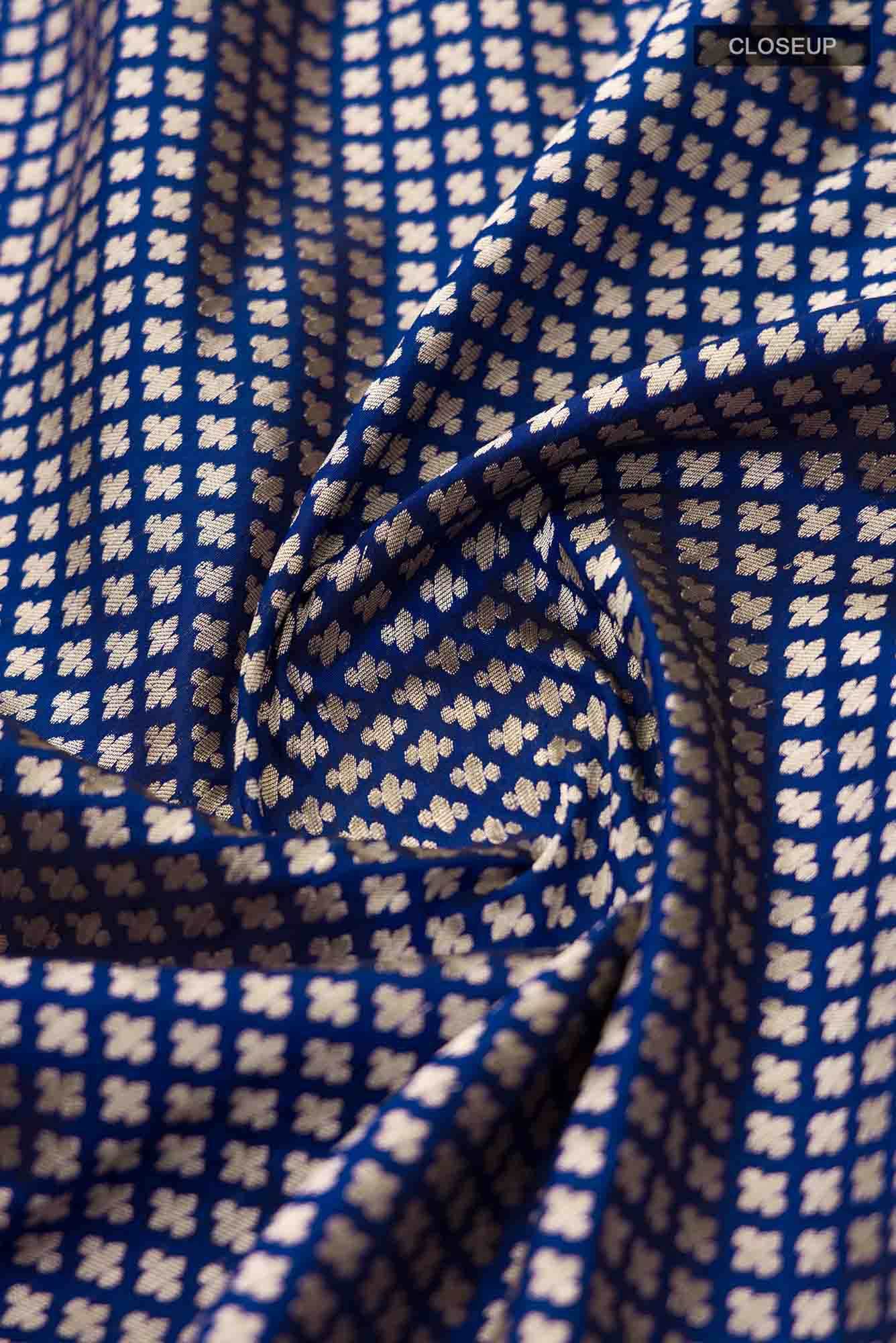 Blue Banarasi Silk Saree