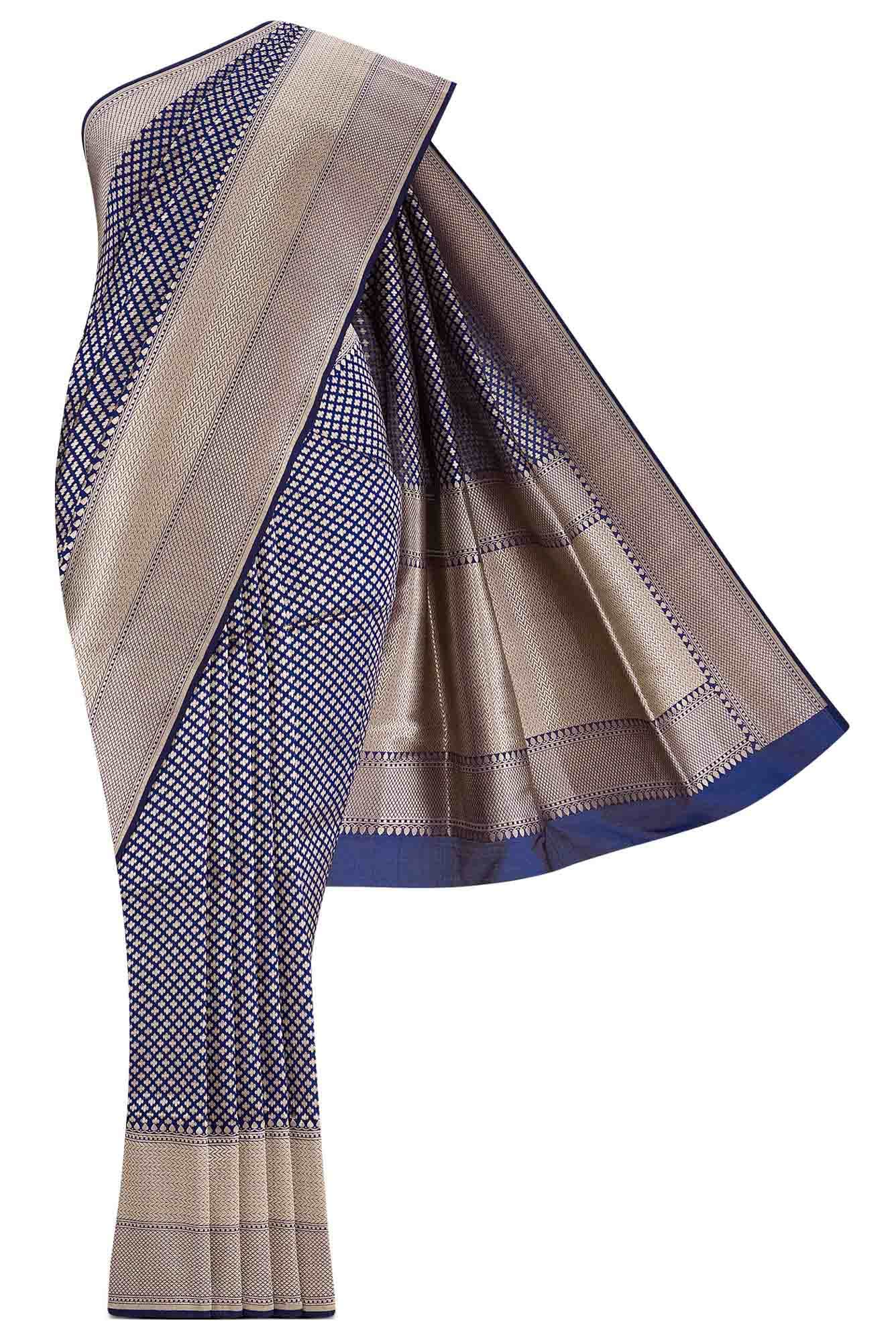 Blue Banarasi Silk Saree