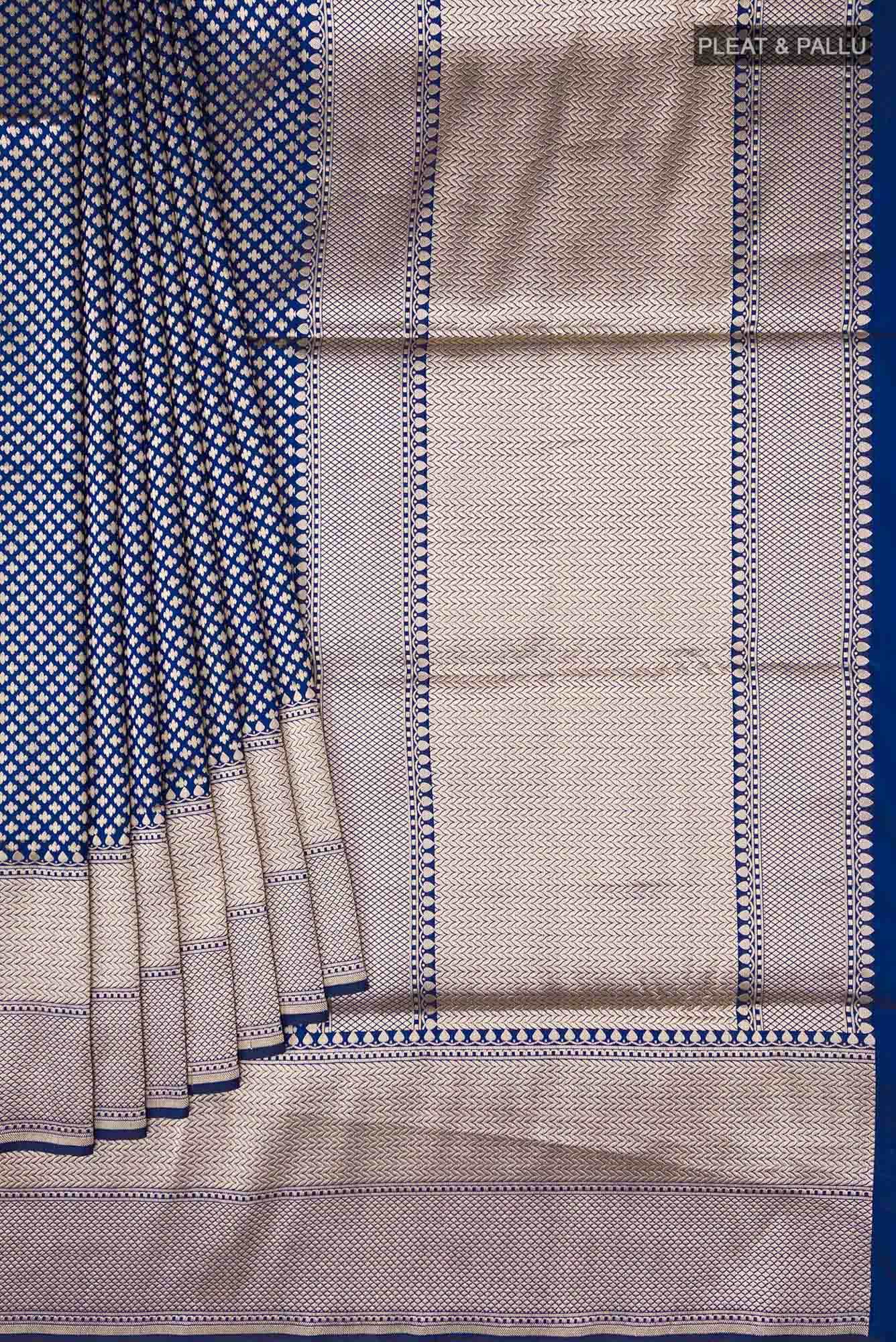 Blue Banarasi Silk Saree