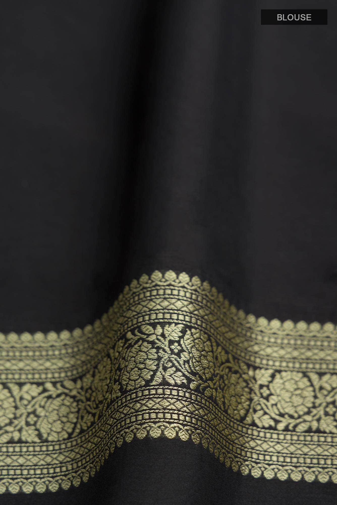 Black Banarasi Silk Saree