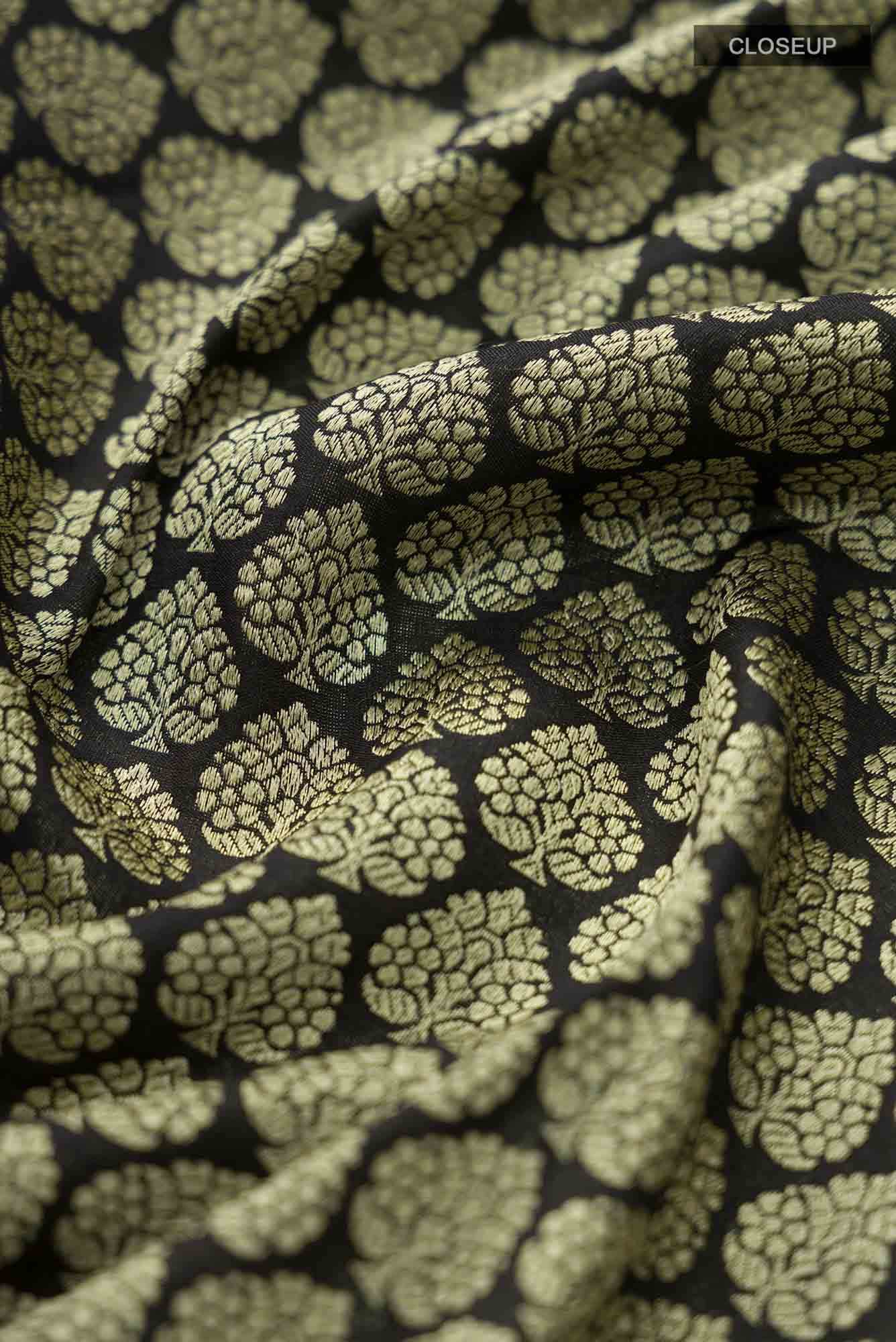 Black Banarasi Silk Saree