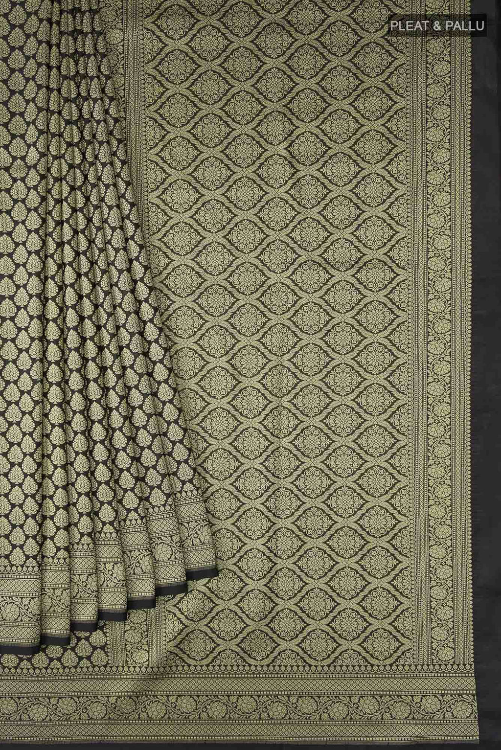 Black Banarasi Silk Saree