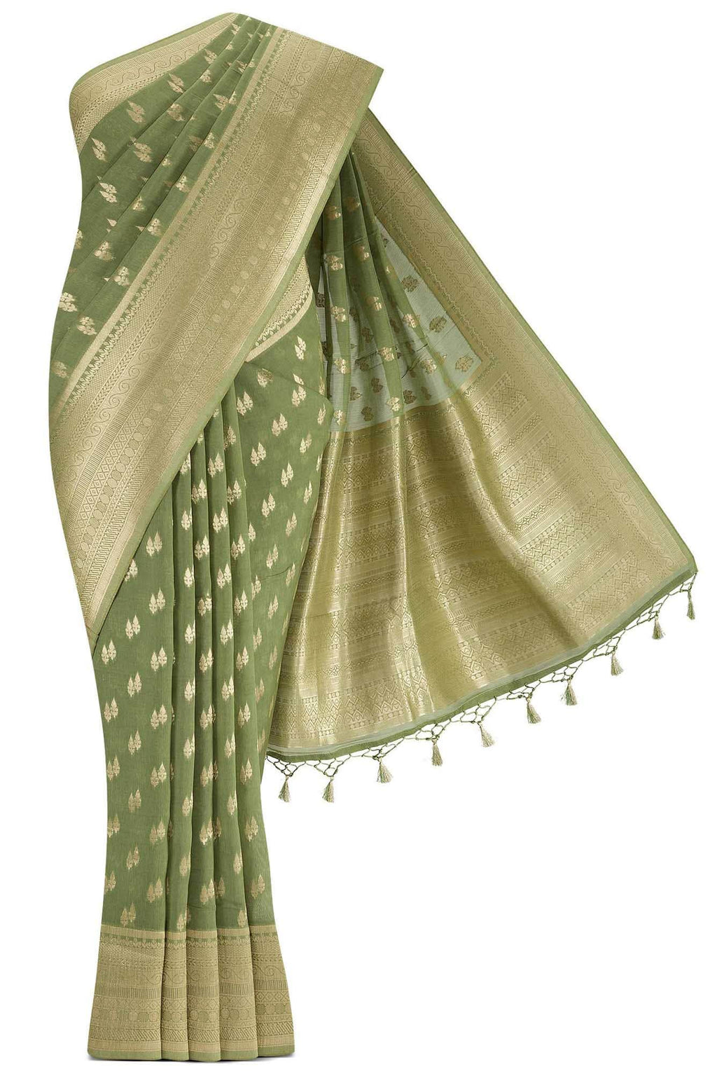 Green Blended Banarasi Silk Saree