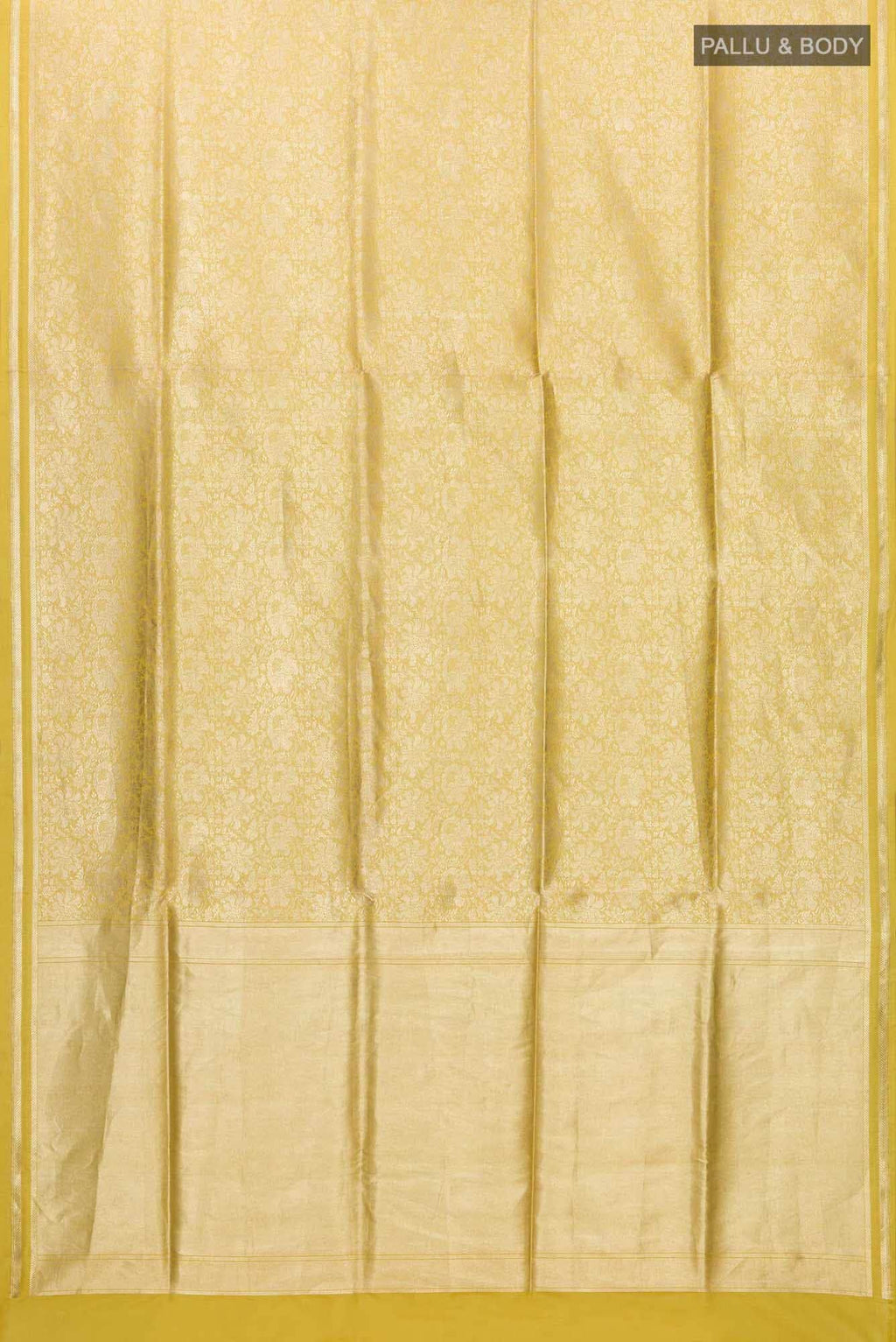 Japanese Tea Ceremony-Yellow Banarasi Silk Saree