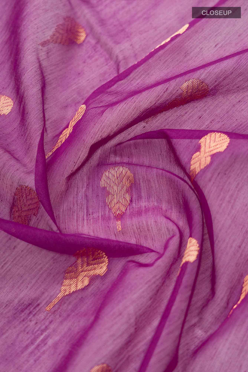 Magenta Chanderi Silk Cotton Saree