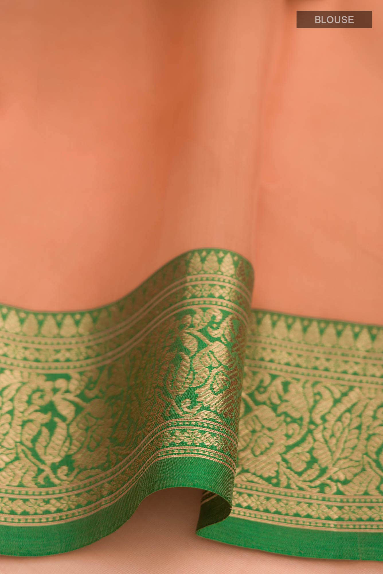 Orange Chanderi Silk Cotton Saree