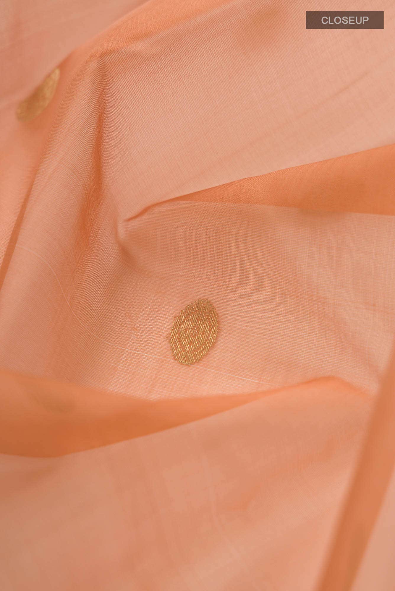 Orange Chanderi Silk Cotton Saree