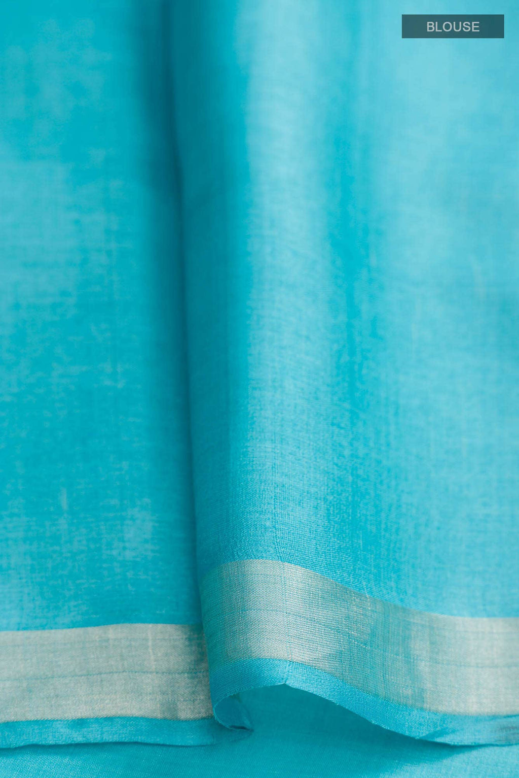 Orchard Orchestra-Blue Bhagalpuri Tussar Silk Saree