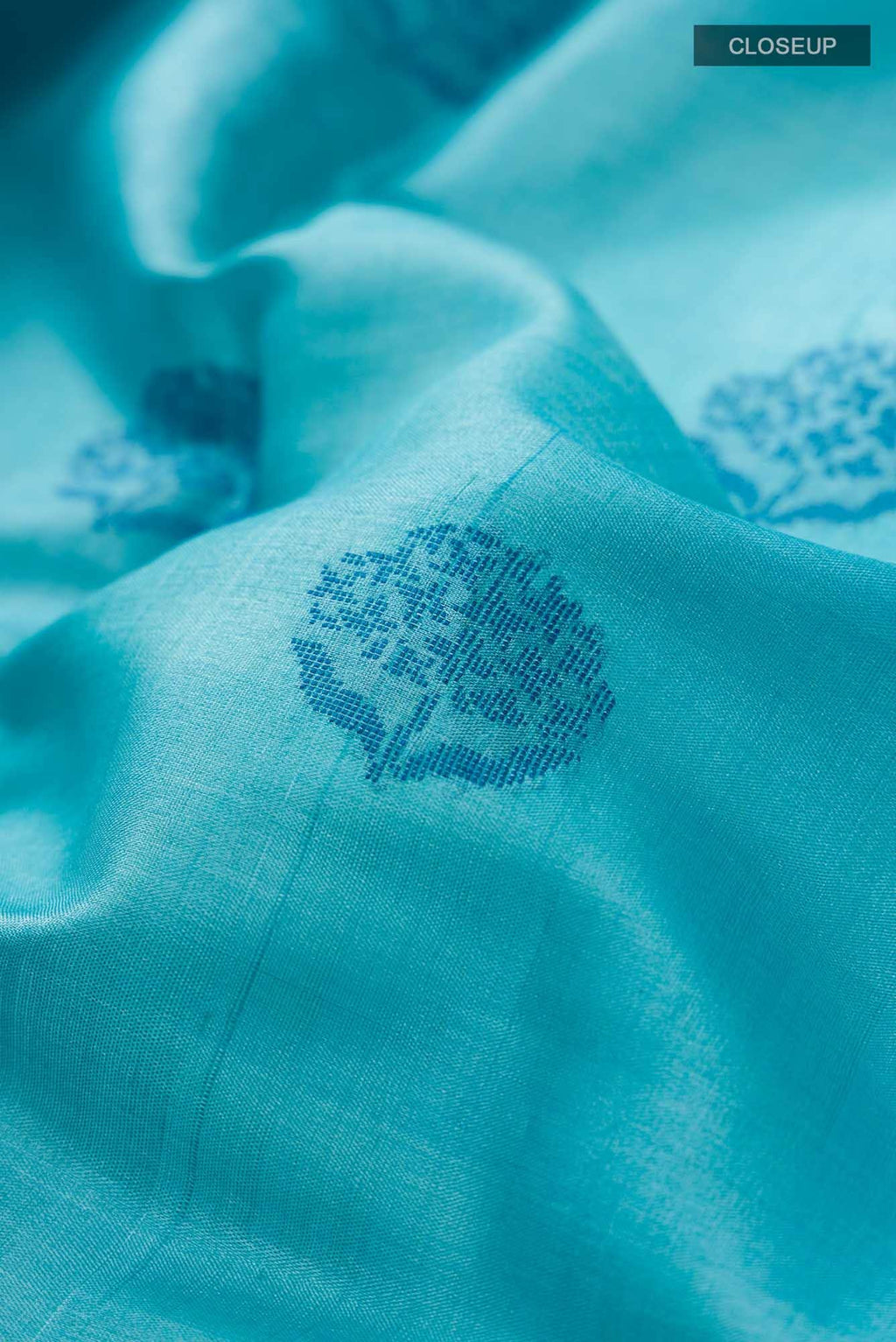 Orchard Orchestra-Blue Bhagalpuri Tussar Silk Saree