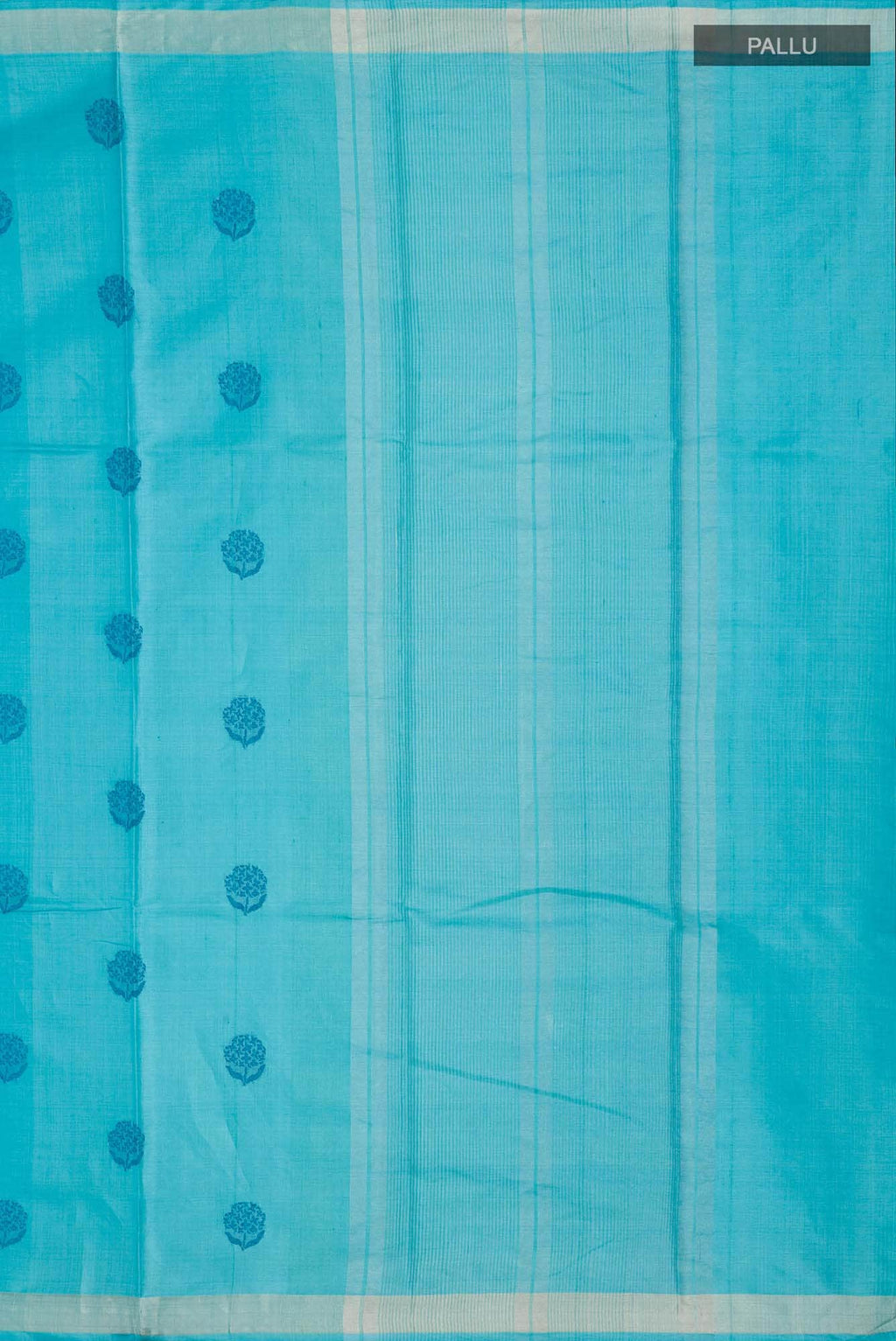 Orchard Orchestra-Blue Bhagalpuri Tussar Silk Saree