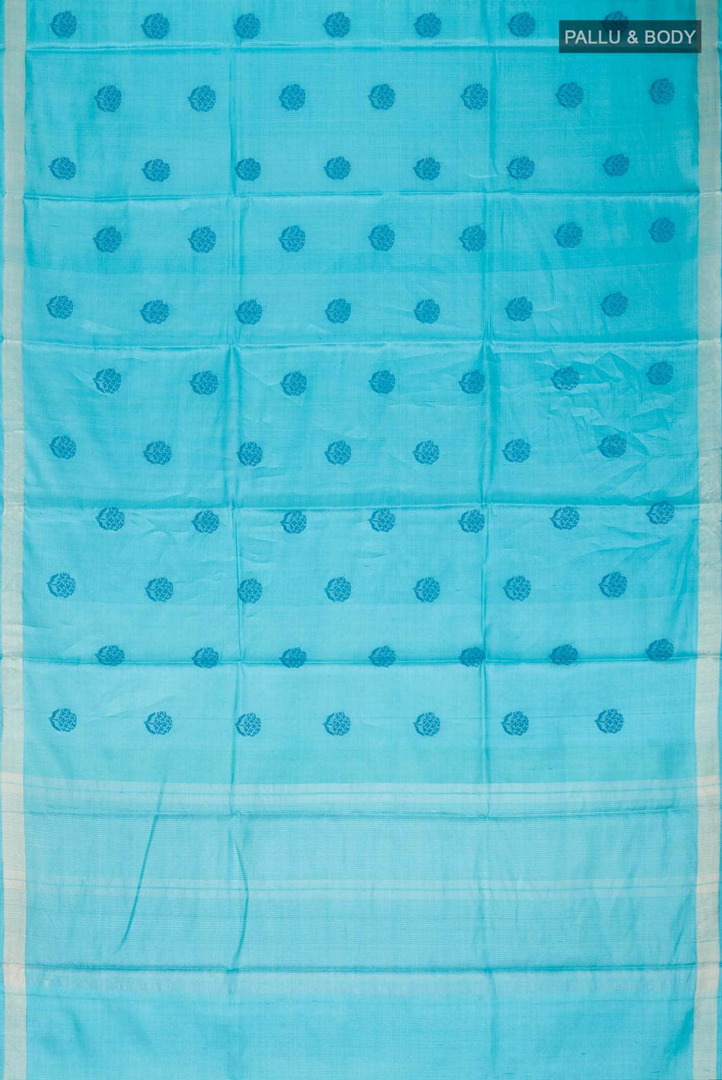 Orchard Orchestra-Blue Bhagalpuri Tussar Silk Saree