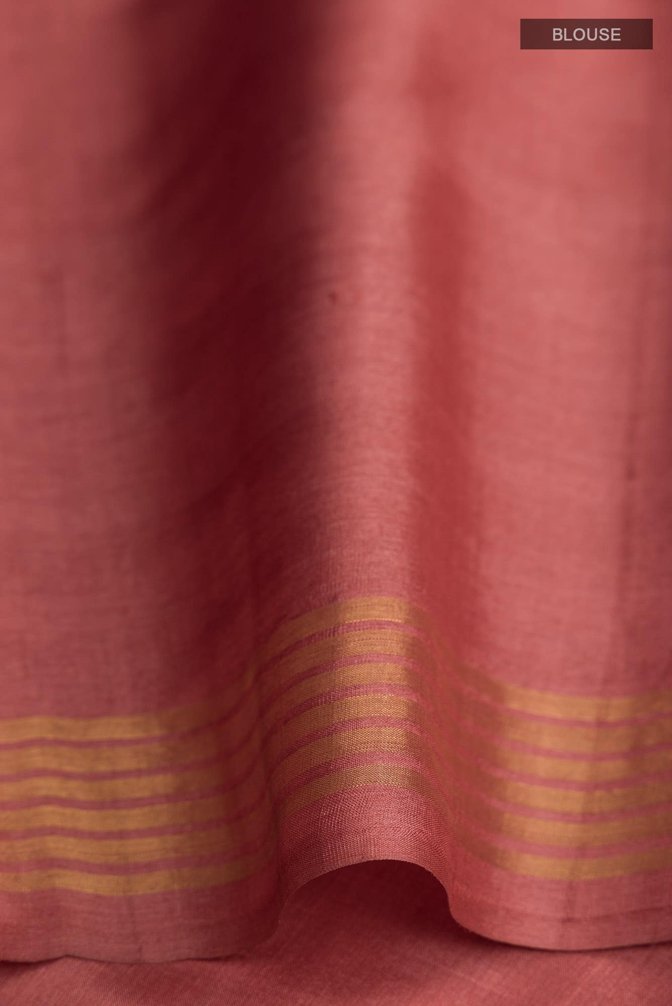 Dance of Dragonfly-Rust Bhagalpuri Tussar Silk Saree
