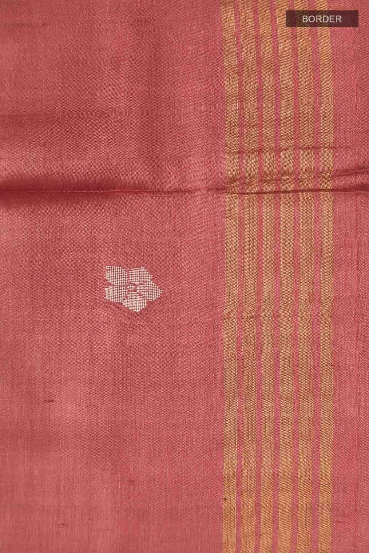 Dance of Dragonfly-Rust Bhagalpuri Tussar Silk Saree