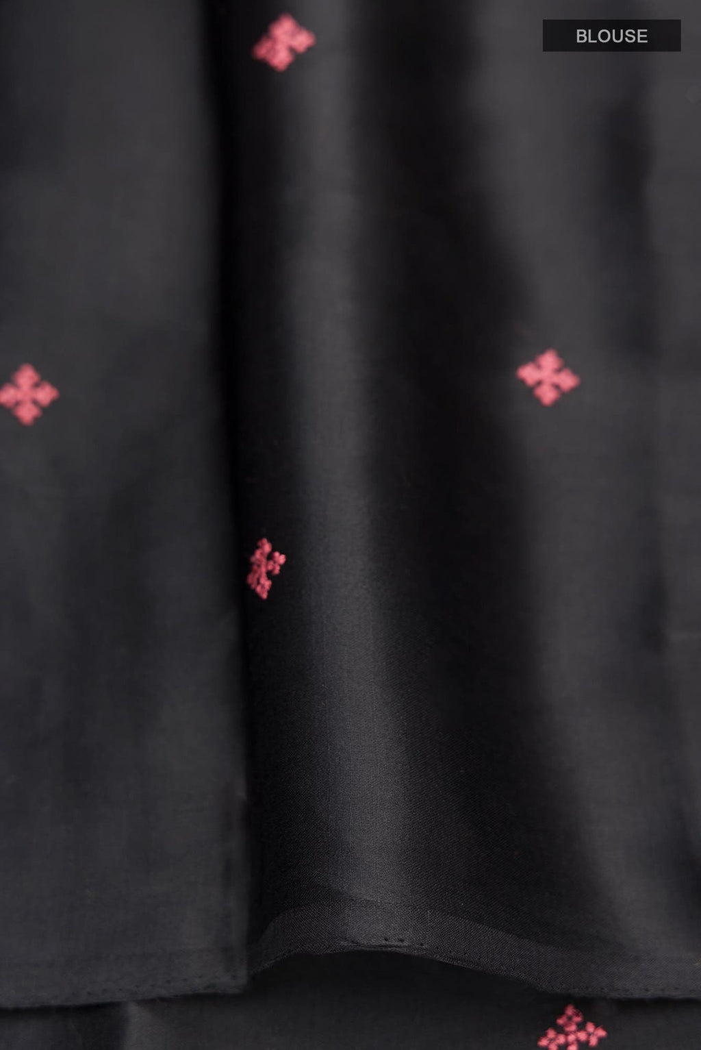 Black Blended Tussar Silk Saree