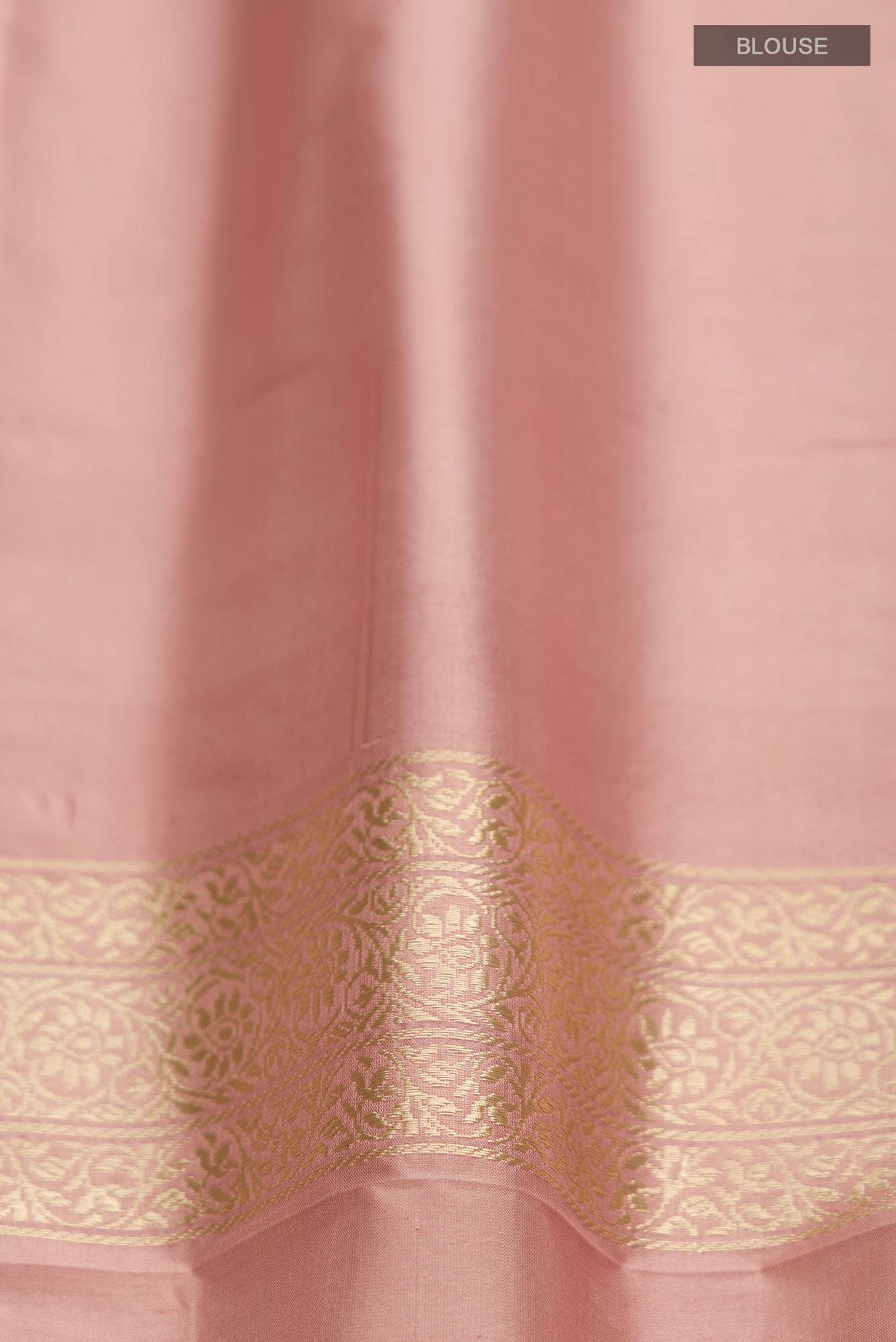 Ranthambore-Rose Gold Banarasi Silk Saree