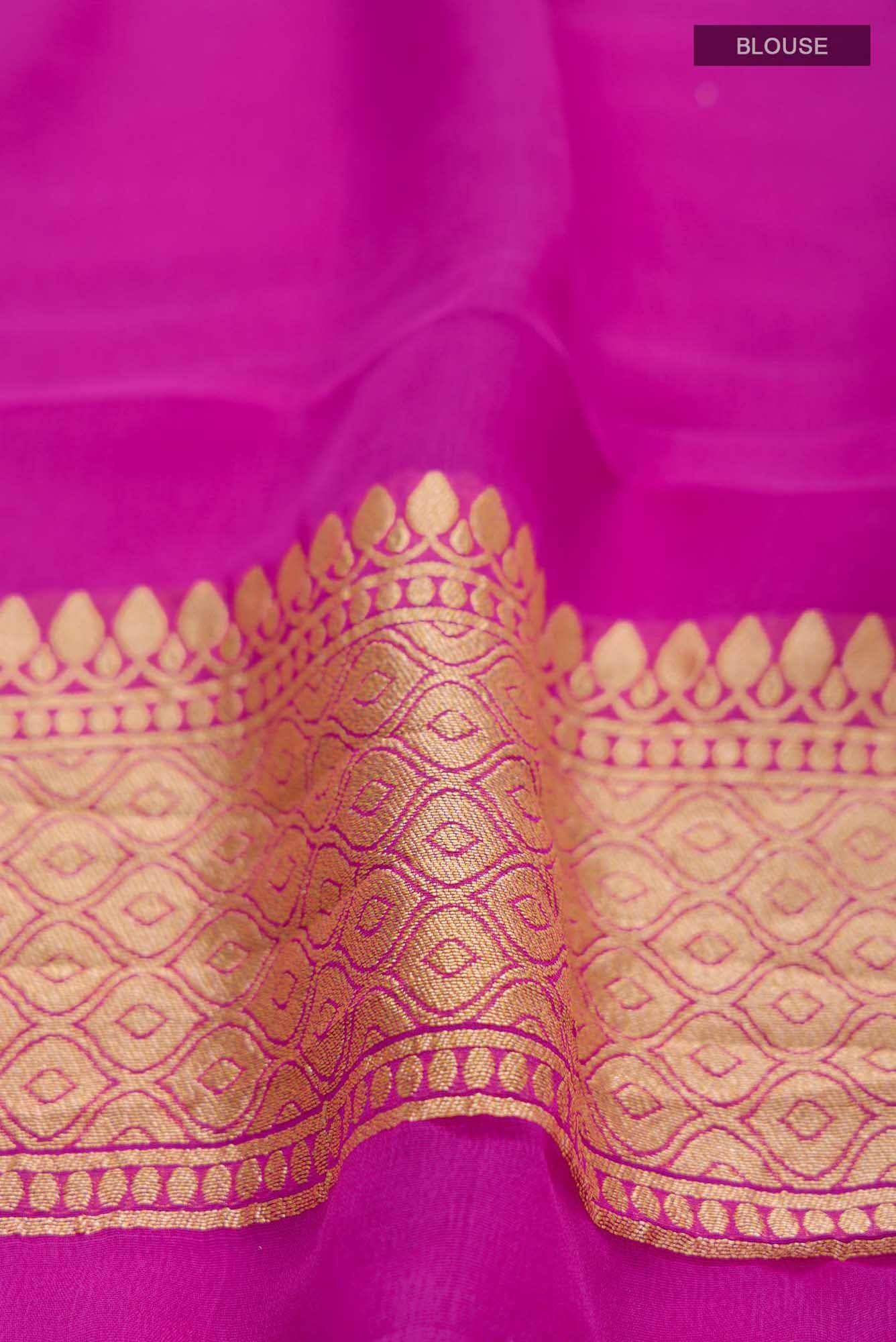 Blue Banarasi Georgette Saree