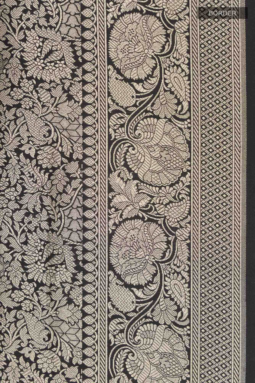 Black Banarasi Silk Saree