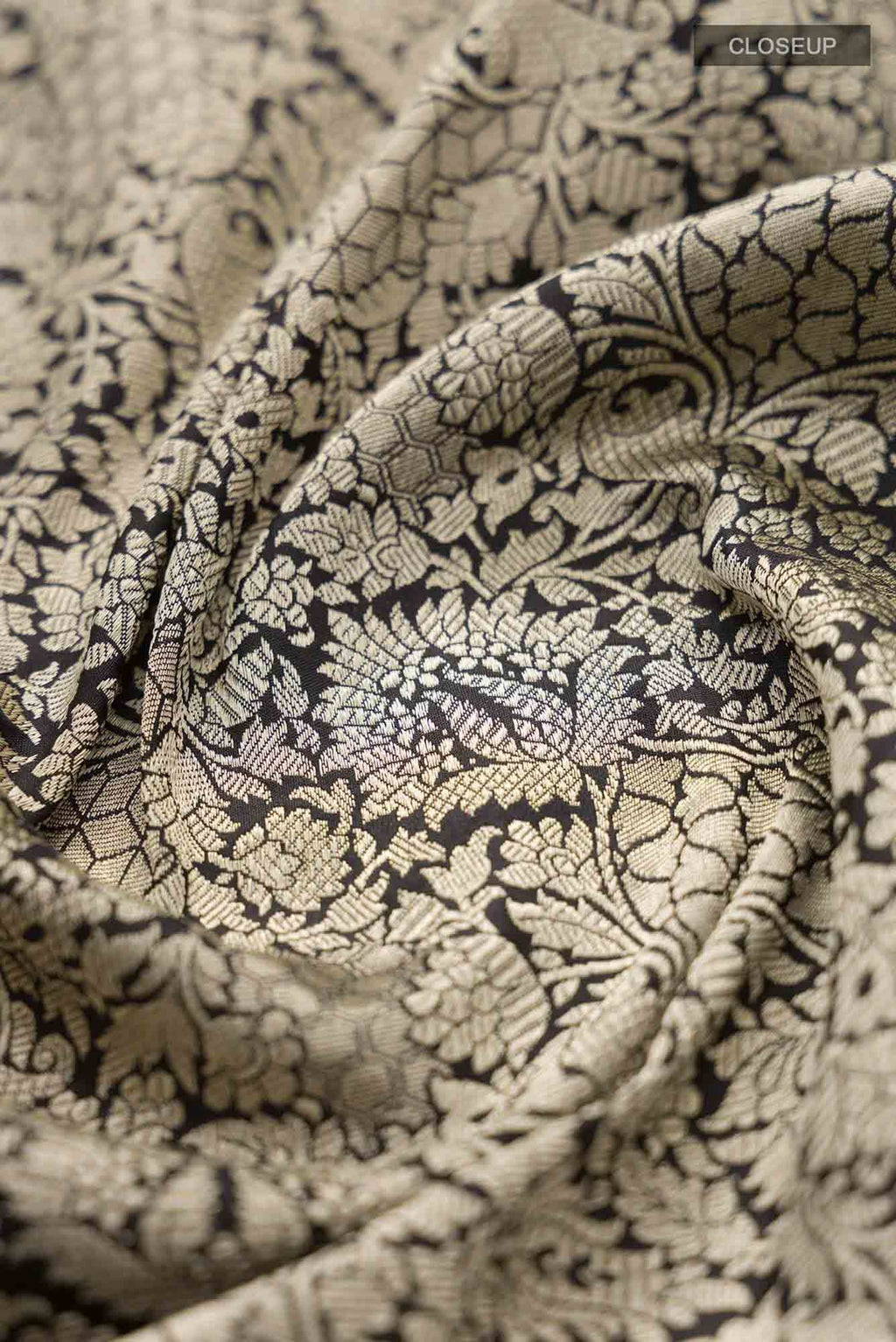 Black Banarasi Silk Saree