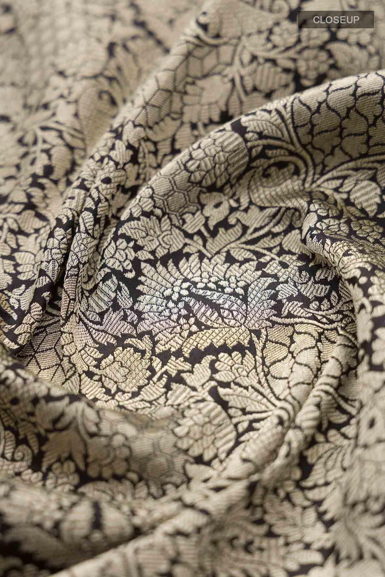 Black Banarasi Silk Saree