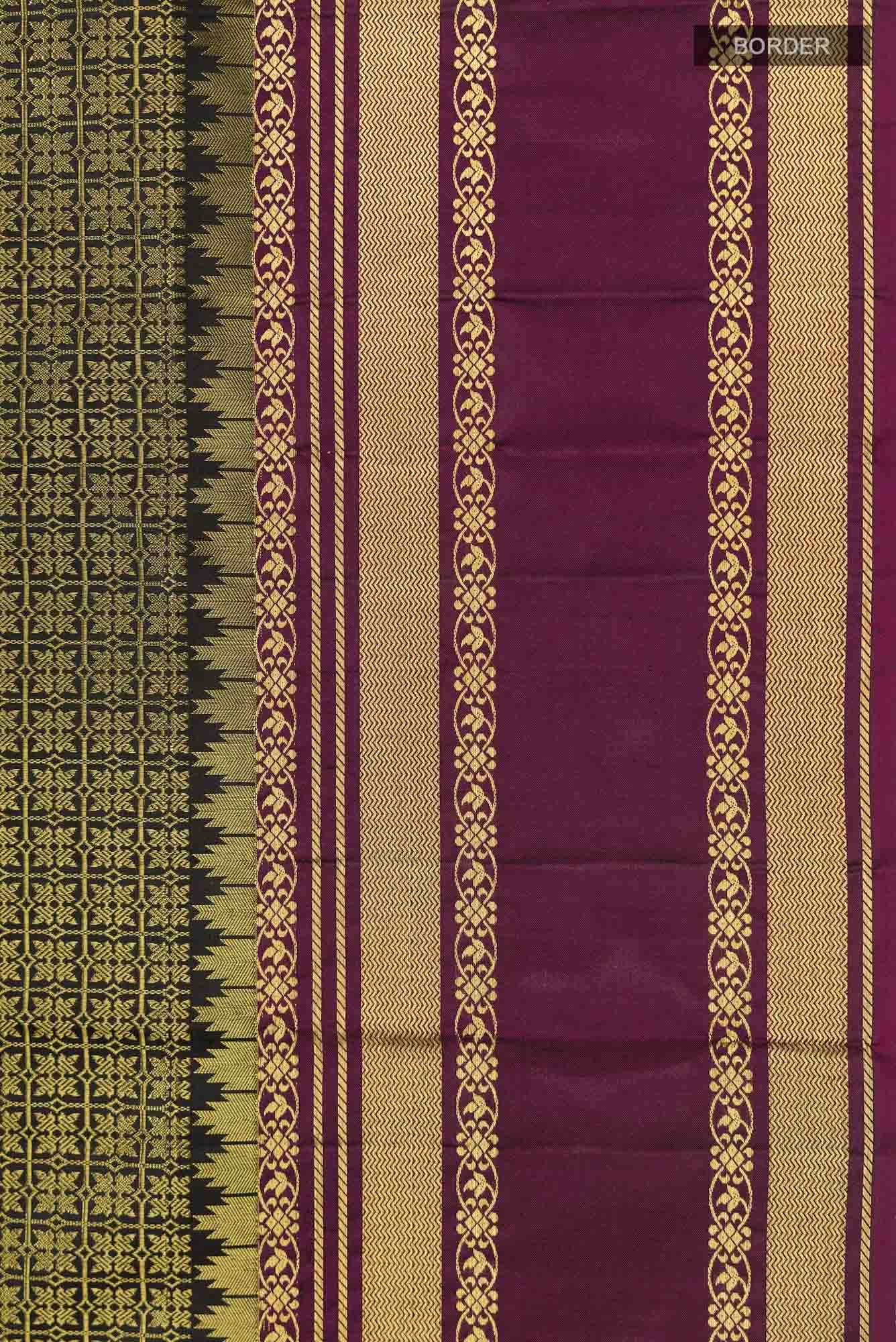 Athanagudi-Black Kanchipuram Silk Saree
