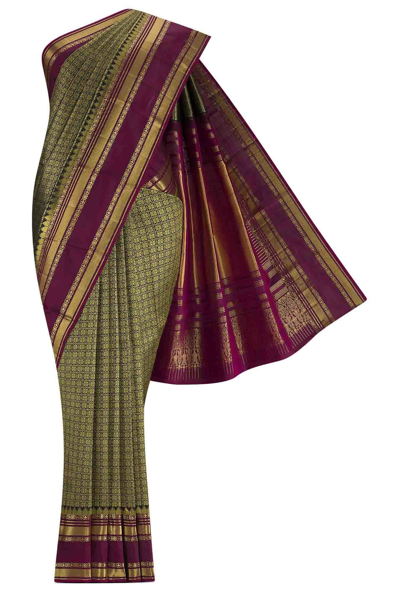 Athanagudi-Black Kanchipuram Silk Saree
