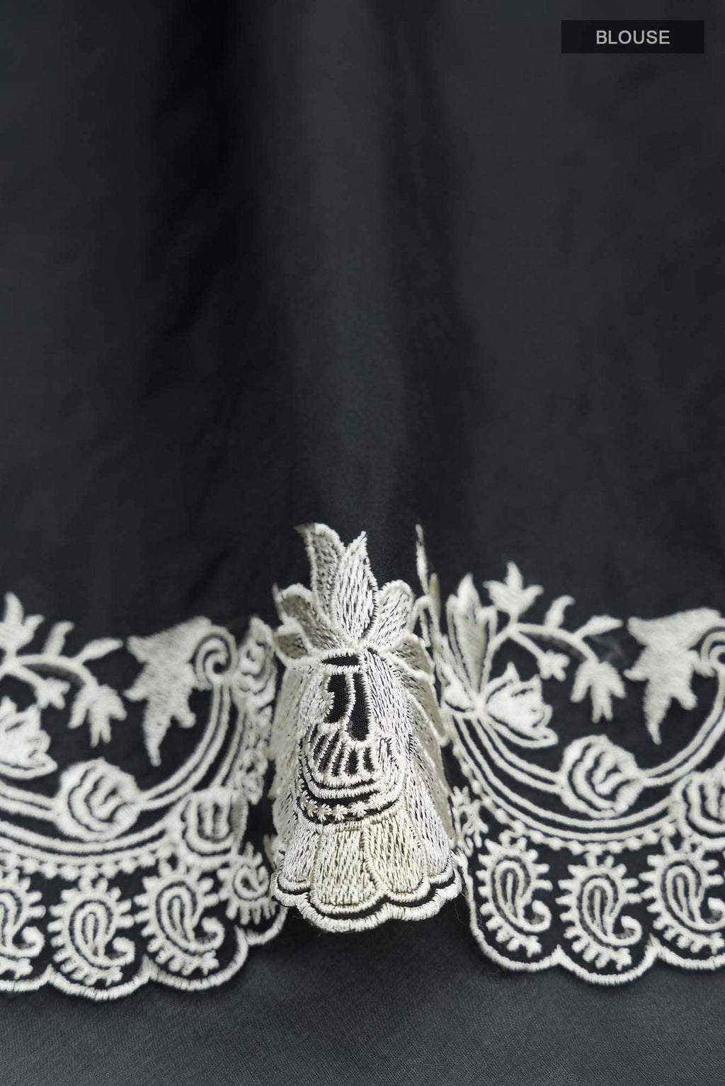 Black Blended Organza Silk Saree