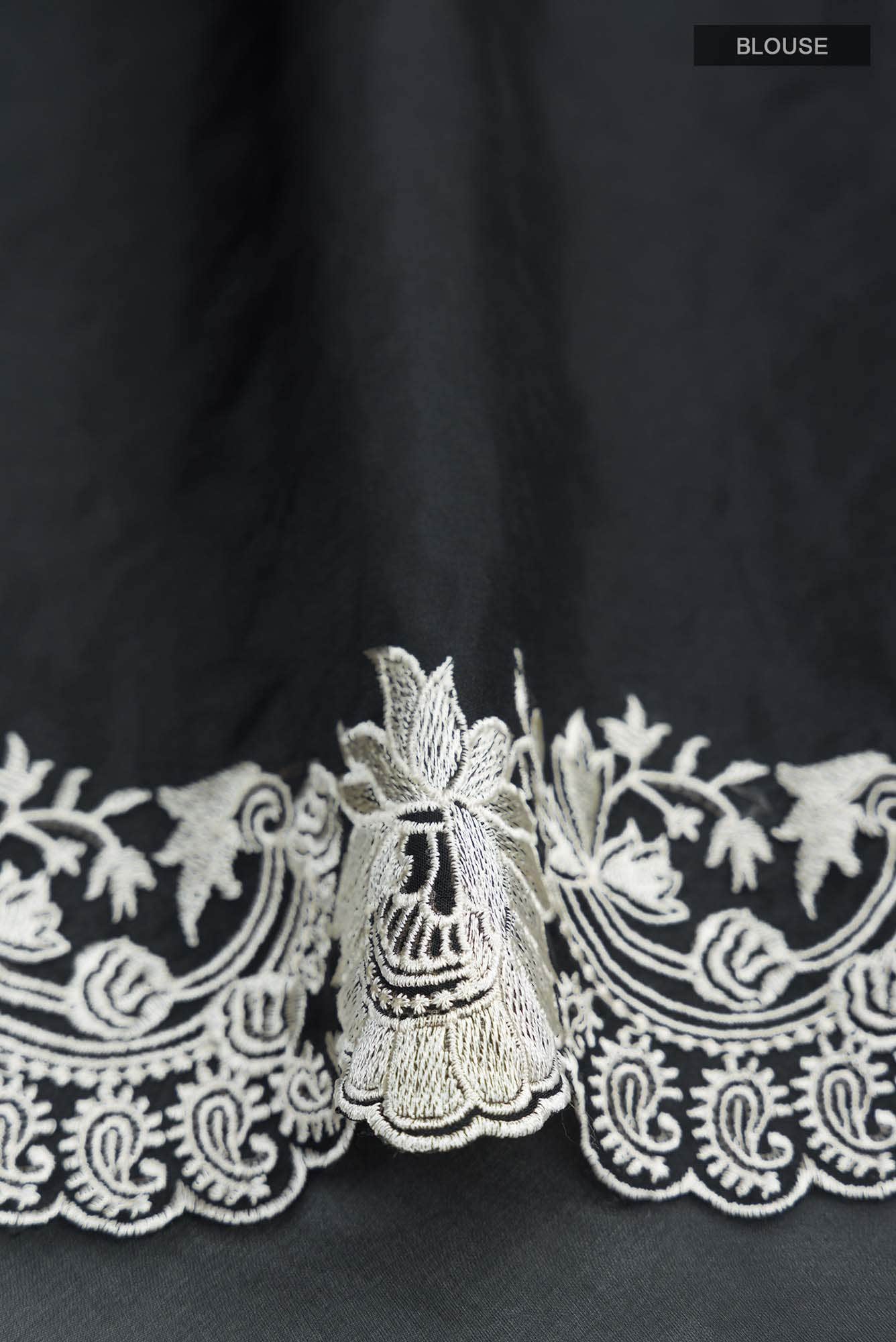 Black Blended Organza Silk Saree