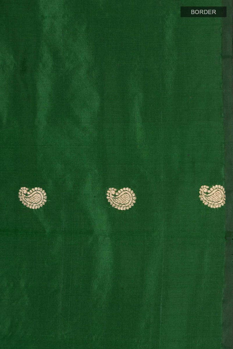 Green Banarasi Katan Silk Saree