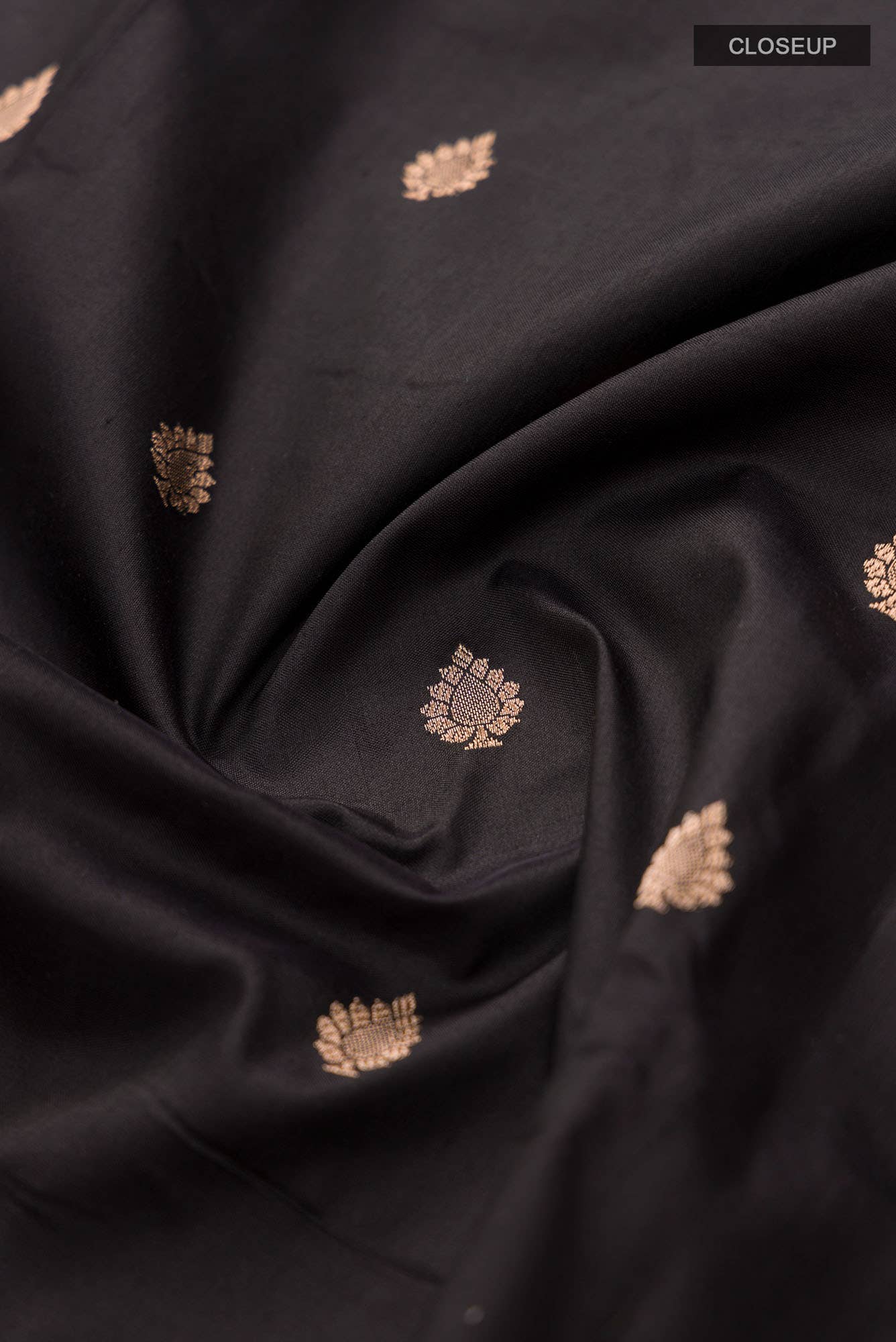 Black Banarasi Katan Silk Saree