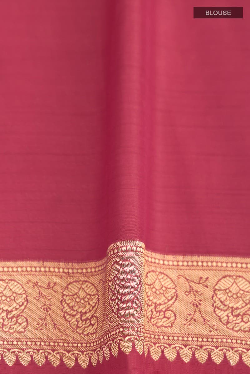 Red Banarasi Silk Cotton Saree