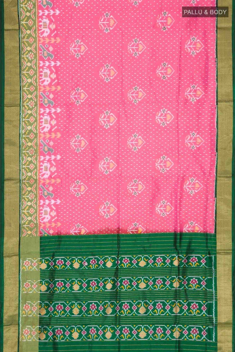 Pink Pochampally Silk Saree