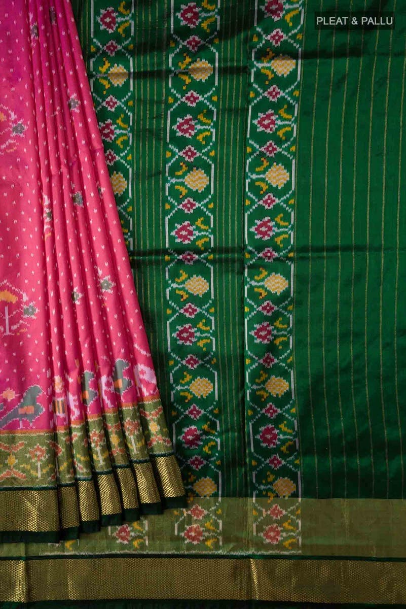 Pink Pochampally Silk Saree