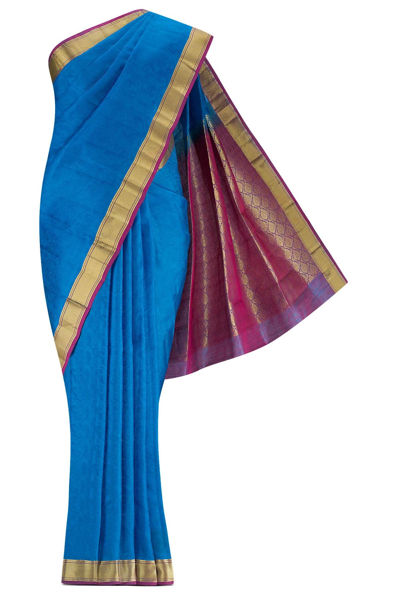 Blue Kanchipuram Silk Saree