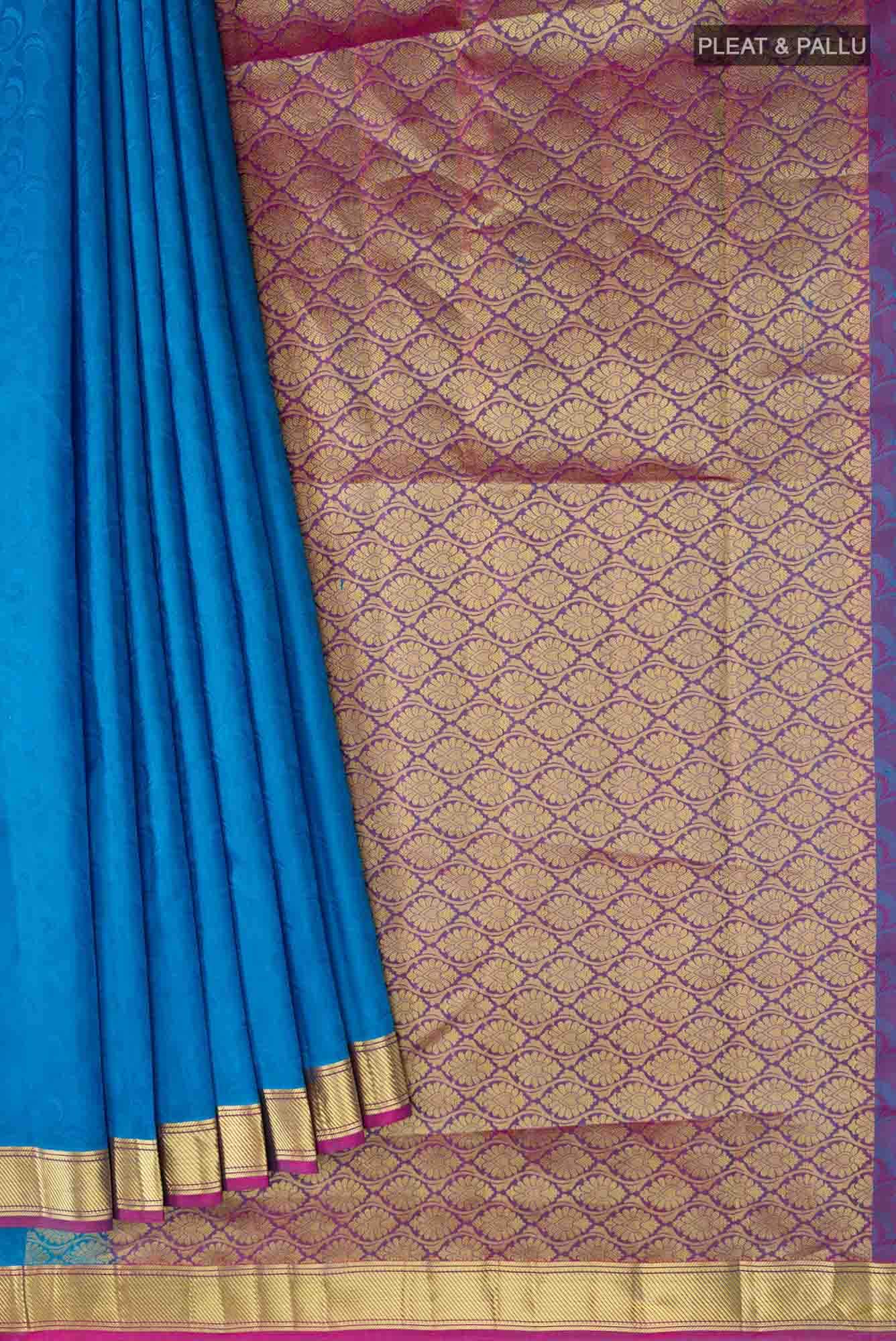 Blue Kanchipuram Silk Saree