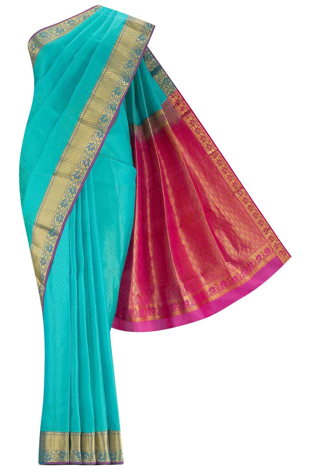 Blue Kanchipuram Silk Saree