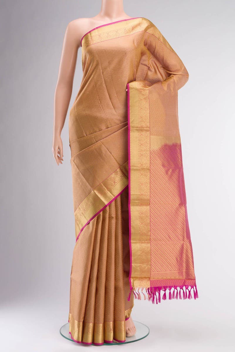 Brown Kanchipuram Silk Saree